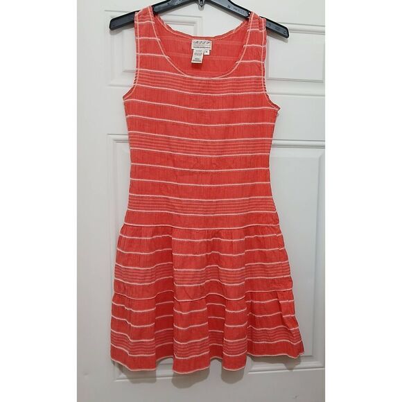 Max studio specialty products womens medium peach  coral smocked shift dress - Picture 1 of 8
